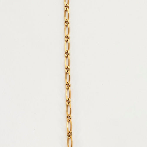 Collier Chaine or jaune maille alternée 58 Facettes LP523