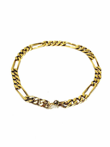 Bracelet Bracelet En Or Rose Mailles Figaro 58 Facettes