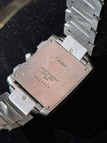 Montre CARTIER - Montre Tank Française Chronoflex - Réf. 2303 - Chronographe - Bracelet Cartier - Vintage 58 Facettes