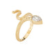 Bague 46 Bague Serpent Estate Or Jaune 18 Carats GIA 0,58ct Diamant 58 Facettes G12709