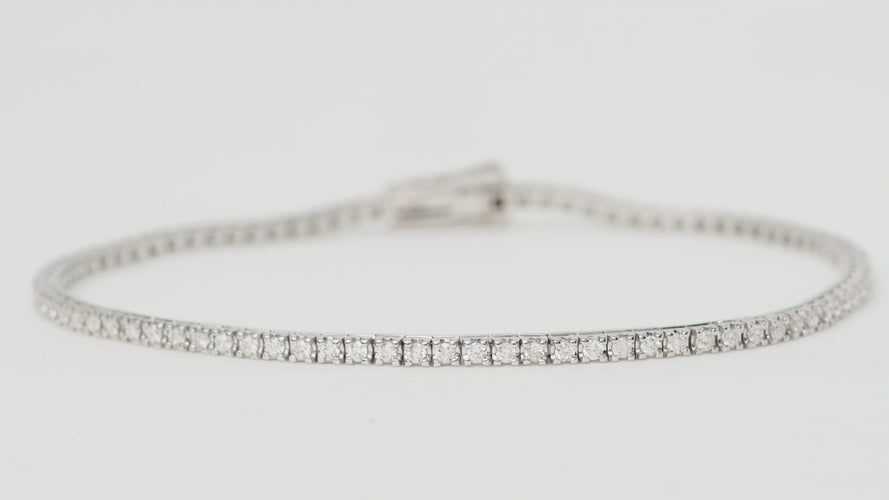 Bracelet Bracelet rivière en or blanc et diamants 1ct 58 Facettes 32942