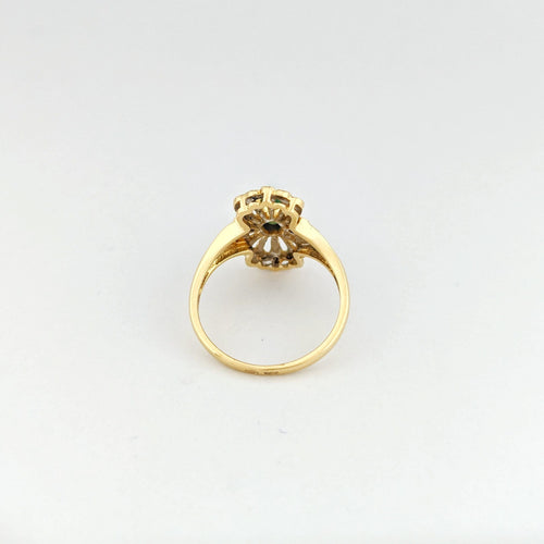 Bague 53 Bague en or jaune et émeraude 58 Facettes 32693