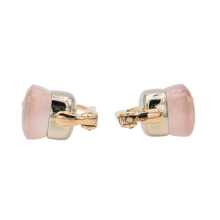 Pomellato Boucles d'oreilles Dormeuses Nudo Or rose Quartz