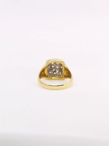 Bague 57 Bague vintage or jaune diamants 58 Facettes 1039.8
