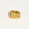 Bague Bague maille graine de riz en or jaune, diamants et émeraude 58 Facettes LP774