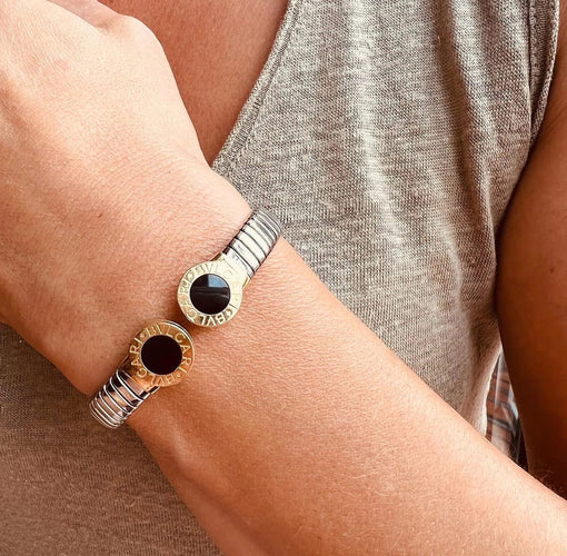 Bracelet Bracelet en or et acier de la maison Bvlgari 58 Facettes