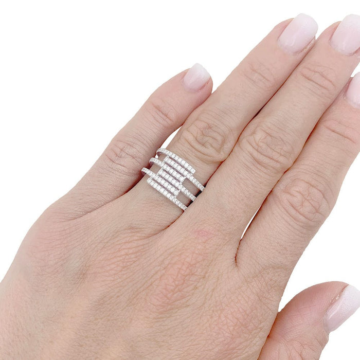 Bague 51 Bague Messika "Gatsby", or blanc, diamants. 58 Facettes 33999