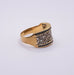 Ring 56 Band Ring Yellow Gold Diamonds & Sapphires 58 Facettes 1-GS32118-02