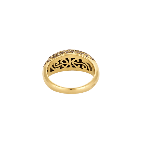 BAGUE JONC POIRAY OR, DIAMANTS ET SAPHIRS