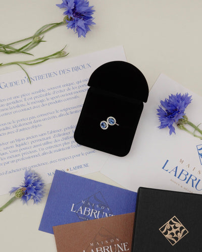 Bague 53 Bague Toi & Moi saphirs 58 Facettes INV071