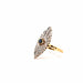 Ring 56 Marquise Ring Vintage Gold Diamonds & Sapphire 58 Facettes 20-GS33223