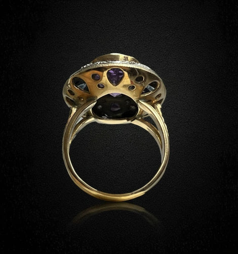 Bague Bague artistique ornée de pierres multicolores 58 Facettes