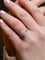Bague 55 Bague marguerite vintage diamants & or blanc 58 Facettes J318