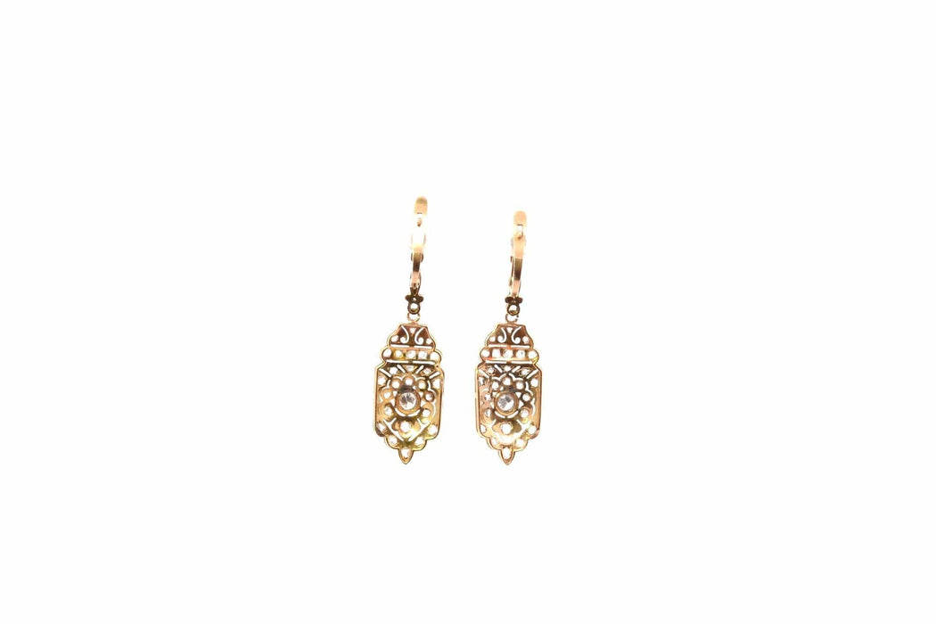 Boucles d'oreilles Boucles d'oreilles art déco diamants 58 Facettes 26522