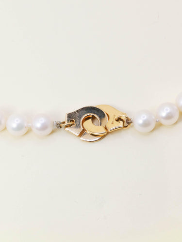 Collier DINH VAN Collier menottes R10 perles  & lapis lazuli 58 Facettes 1204.7