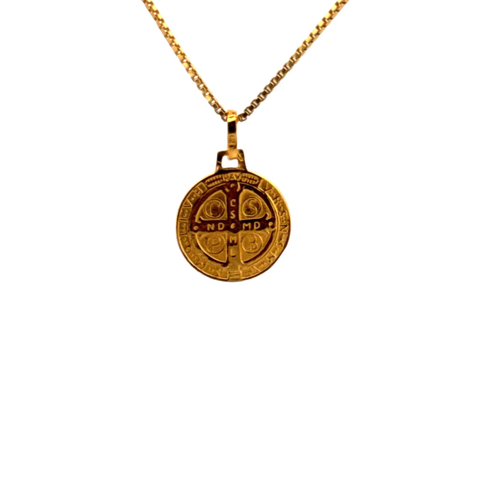 Médaille Saint Benoit or jaune