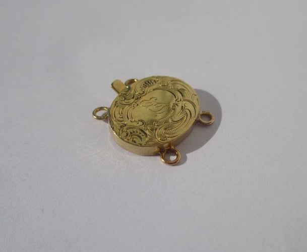 Fermoir ancien deux rangs or rose 58 Facettes