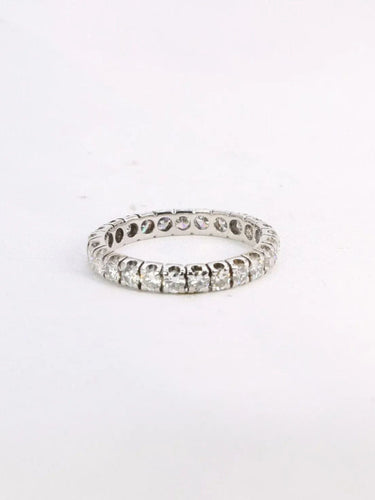 Bague 55 Alliance or blanc diamants 1,5 carat 58 Facettes 1022.10