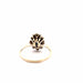 Ring 54 Pompadour Ring 18k White Gold, Diamonds, Sapphire 58 Facettes 26-GS35551