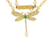 Collier Collier de perles avec pendentif libellule en or jaune, diamants et émeraude 58 Facettes G3505