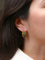 Boucles d'oreilles Dormeuses pampre de vigne or, émail vert et grenat 58 Facettes J330
