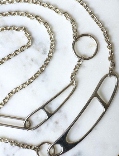 Collier Hermès Sautoir Chaine d'Ancre Twist en Argent 100 cm 58 Facettes