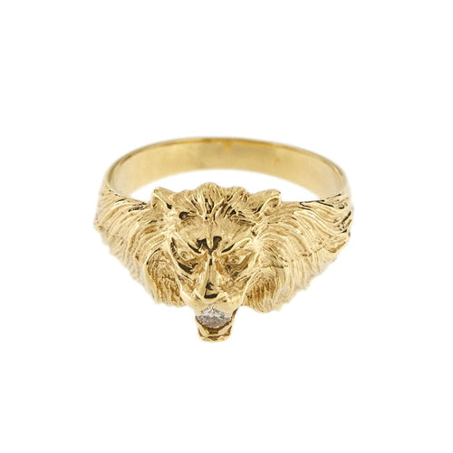 Bague Bague tête de lion avec diamants 58 Facettes 31013
