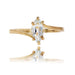 Ring 50 Yellow gold aquamarine shuttle ring 58 Facettes 21-676