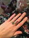 Bague 55 Bague Toi et Moi Tourmaline Verte et Rose Or Jaune 58 Facettes B222