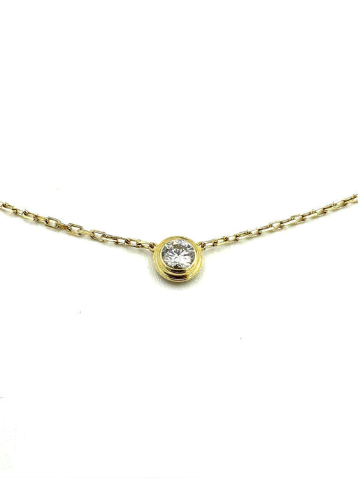 CARTIER necklace. “Light Diamonds” collection, yellow gold and diamond necklace 58 Facettes
