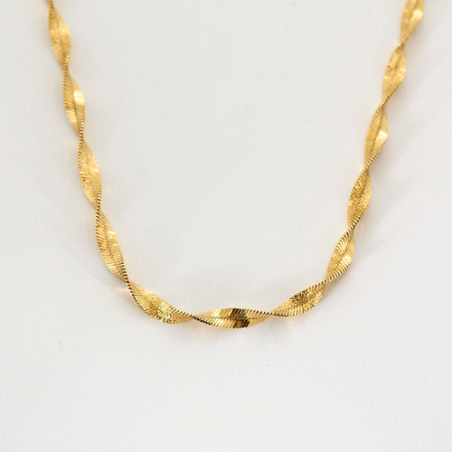 Collier Chaine torsadée or jaune 58 Facettes PAL30452