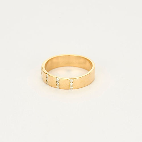 Bague 57 Bague jonc or jaune et diamants 58 Facettes SAI04832