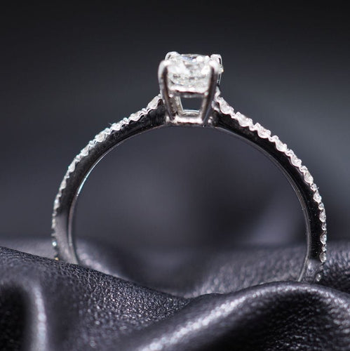 Bague 56 Bague Solitaire Diamant 0.40 carat 58 Facettes 3033