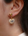 Bague Boucles d'oreilles cœur diamants et aigue-marine 58 Facettes J332