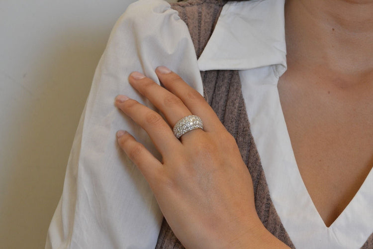 Bague 55 Bague Koenig diamants en or 18k 58 Facettes 27146