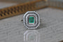 Bague Antique emerald diamond ring 58 Facettes