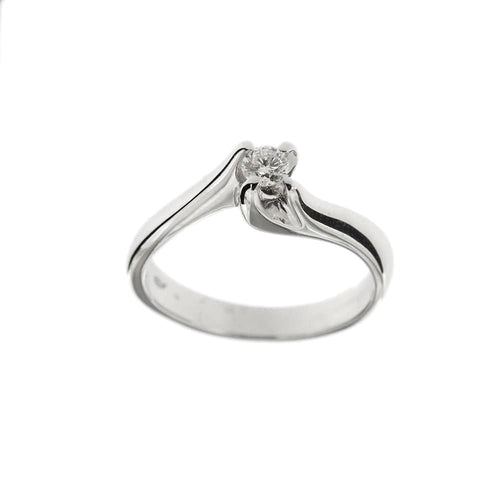Bague 52 Bague solitaire Or blanc Diamant 58 Facettes 31624