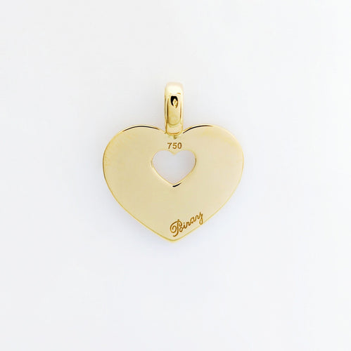 Pendentif Pendentif Poiray « Coeur Secret » en or jaune 18 carats 58 Facettes 32933