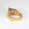 Tanzanite Topaz Hands Ring Estate 14k Yellow Gold Sz 6.5 Fine Mystical Jewelry 58 Facettes G13866