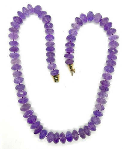 Collier Collier en améthyste à facettes 58 Facettes
