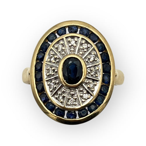 Bague 51 Bague or blanc, or jaune, saphirs et diamants 58 Facettes 149060349