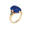 Bague Bague Art déco vintage en lapis-lazuli émaillé, or jaune 14 carats, taille 6,25, bijoux fins 58 Facettes G14043