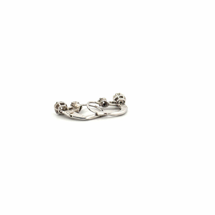 Boucles d'oreilles Dormeuses Or Blanc 18k & Diamants 58 Facettes D3BO-GS31222-04