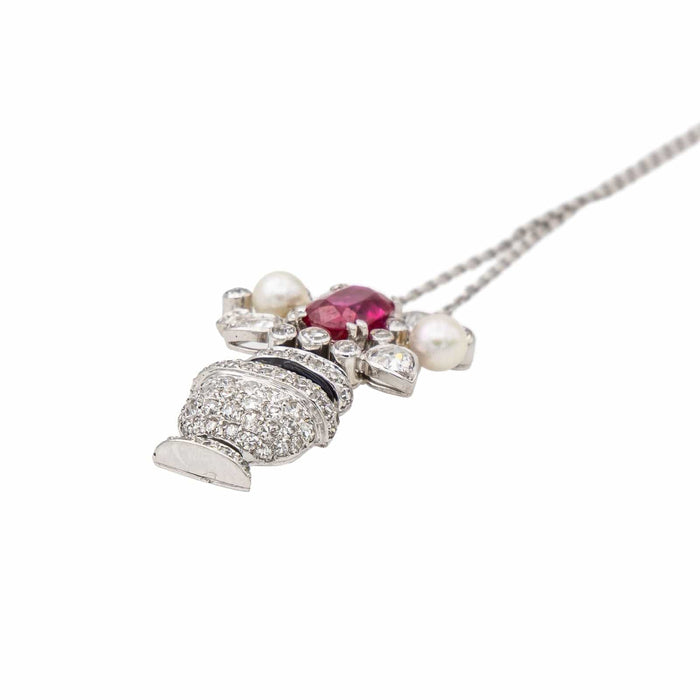 Pendentif Pendentif Bouquet Platine Rubis 58 Facettes 2328939CN