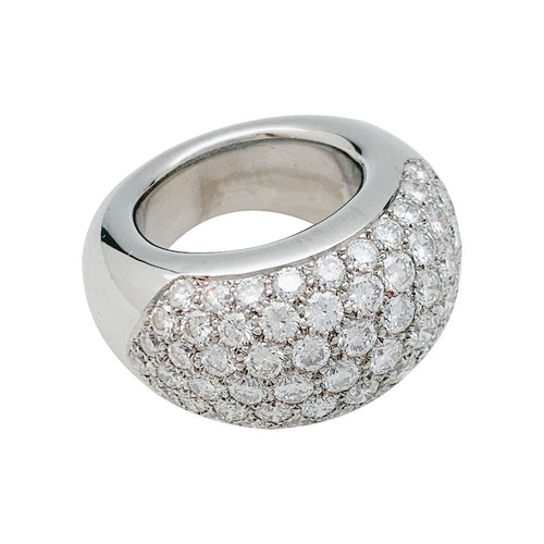 Bague 51 Bague pavage en or blanc, diamants. 58 Facettes 31229