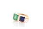 Bague 53 Bague émeraude et saphir en or 18k 58 Facettes 26628-26695-27501
