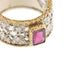 Bague Bague bandeau or jaune et blanc avec rubis et diamants 58 Facettes 27525