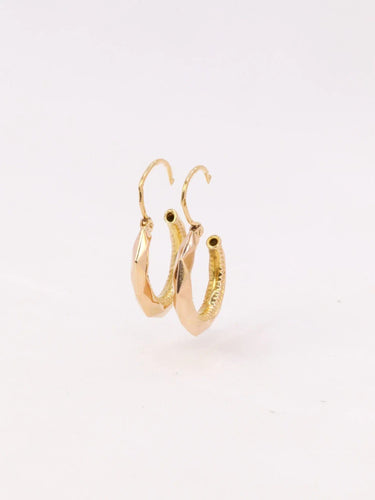 Boucles d'oreilles Créoles vintage or champagne 58 Facettes J446