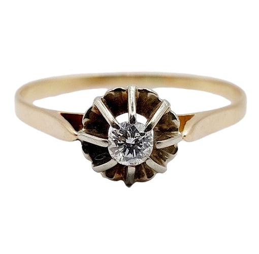 Bague 60.5 Bague solitaire art déco or rose et diamant 58 Facettes A05709