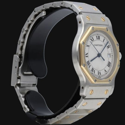 Montre Cartier Montre Santos Ronde Octagon Or Jaune 18K Et Acier 58 Facettes MT45328